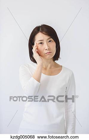 Stock Photo - Senior Japanese woman portrait. Fotosearch
