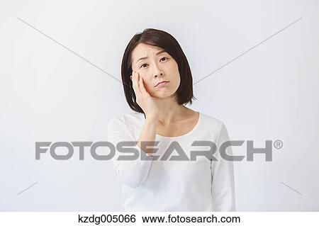 Stock Photograph - Senior Japanese woman portrait. Fotosearch