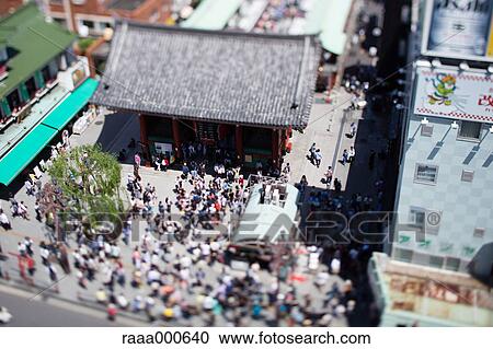 Tilt-shift bird's eye view of Asakusa, Tokyo, Japan View Large Photo Image Stock Image - Tilt-shift bird's eye view of Asakusa, Tokyo, Japan. Fotosearch