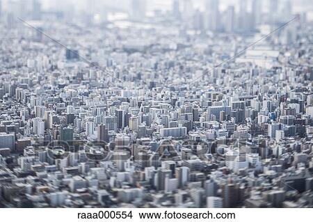 Tilt-shift bird's eye view of Tokyo cityscape, Tokyo, Japan View Large Photo Image Picture - Tilt-shift bird's eye view of Tokyo cityscape, Tokyo, Japan. Fotosearch