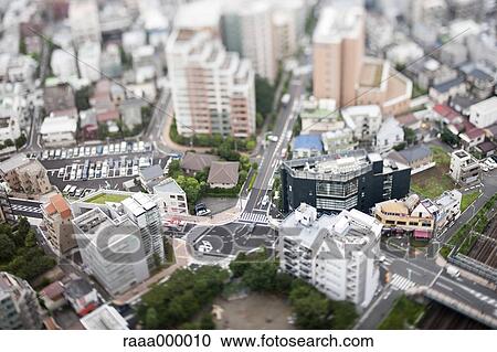 Tilt-shift bird's eye view of Tokyo cityscape, Tokyo, Japan View Large Photo Image Stock Image - Tilt-shift bird's eye view of Tokyo cityscape, Tokyo, Japan. Fotosearch