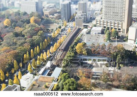 Tilt-shift bird's eye view of Tokyo cityscape, Tokyo, Japan View Large Photo Image Stock Image - Tilt-shift bird's eye view of Tokyo cityscape, Tokyo, Japan. Fotosearch