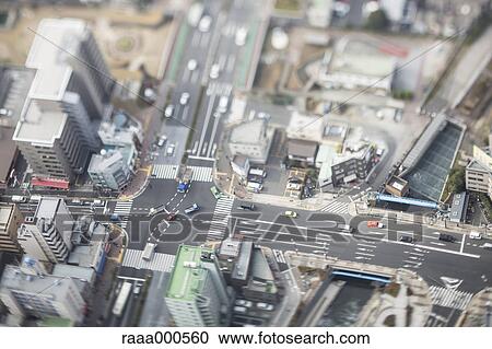 Tilt-shift bird's eye view of Tokyo, Tokyo, Japan View Large Photo Image Stock Image - Tilt-shift bird's eye view of Tokyo, Tokyo, Japan. Fotosearch