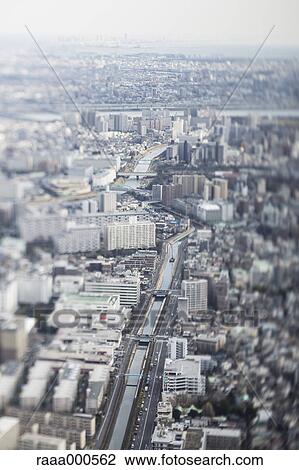 Tilt-shift bird's eye view of Tokyo cityscape, Tokyo, Japan View Large Photo Image Stock Image - Tilt-shift bird's eye view of Tokyo cityscape, Tokyo, Japan. Fotosearch