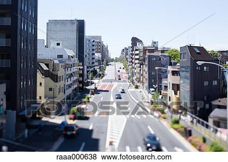 Tilt-shift bird's eye view of Tokyo, Tokyo, Japan View Large Photo Image Stock Photo - Tilt-shift bird's eye view of Tokyo, Tokyo, Japan. Fotosearch