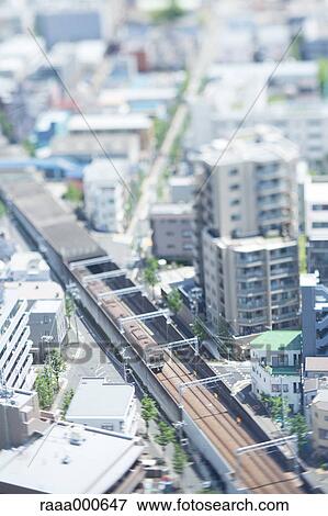 Tilt-shift bird's eye view of Tokyo cityscape, Tokyo, Japan View Large Photo Image Stock Photo - Tilt-shift bird's eye view of Tokyo cityscape, Tokyo, Japan. Fotosearch