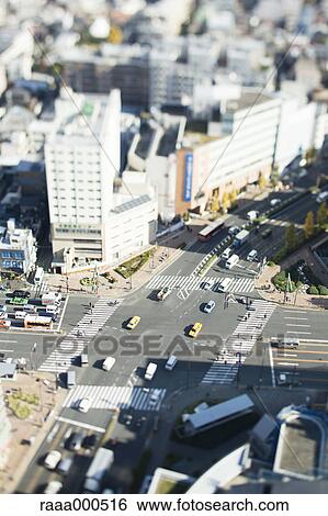 Tilt-shift bird's eye view of Tokyo cityscape, Tokyo, Japan View Large Photo Image Stock Photograph - Tilt-shift bird's eye view of Tokyo cityscape, Tokyo, Japan. Fotosearch