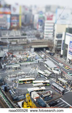 Tilt-shift bird's eye view of Tokyo cityscape, Tokyo, Japan View Large Photo Image Stock Photograph - Tilt-shift bird's eye view of Tokyo cityscape, Tokyo, Japan. Fotosearch