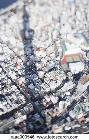 Tilt-shift bird's eye view of Tokyo cityscape, Tokyo, Japan View Large Photo Image Stock Photograph - Tilt-shift bird's eye view of Tokyo cityscape, Tokyo, Japan. Fotosearch