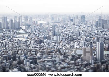 Tilt-shift bird's eye view of Tokyo cityscape, Tokyo, Japan View Large Photo Image Stock Photograph - Tilt-shift bird's eye view of Tokyo cityscape, Tokyo, Japan. Fotosearch