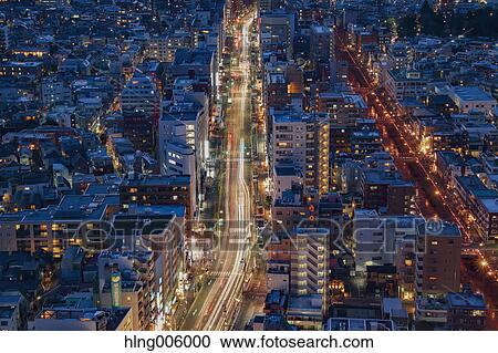 Tokyo by night View Large Photo Image Stock Image - Tokyo by night. Fotosearch