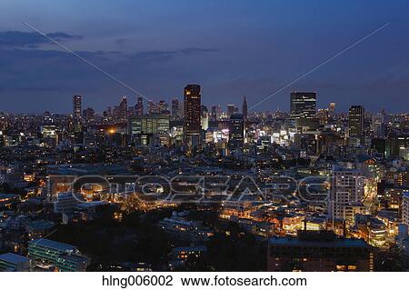 Tokyo by night View Large Photo Image Stock Image - Tokyo by night. Fotosearch