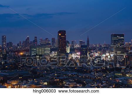 Stock Image - Tokyo by night. Fotosearch