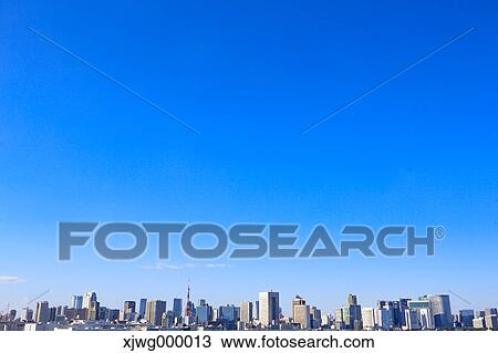 Tokyo cityscape and blue sky, Tokyo, Japan View Large Photo Image Stock Image - Tokyo cityscape and blue sky, Tokyo, Japan. Fotosearch