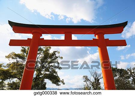 Torii gate at Fushimi Inari shrine, Kyoto, Japan View Large Photo Image Stock Photo - Torii gate at Fushimi Inari shrine, Kyoto, Japan. Fotosearch