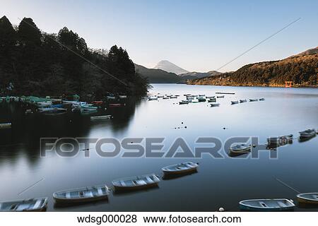 View of Mount Fuji from Lake Ashi in the morning, Hakone, Japan View Large Photo Image Stock Photo - View of Mount Fuji from Lake Ashi in the morning, Hakone, Japan. Fotosearch