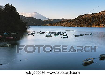 View of Mount Fuji from Lake Ashi in the morning, Hakone, Japan View Large Photo Image Stock Photograph - View of Mount Fuji from Lake Ashi in the morning, Hakone, Japan. Fotosearch