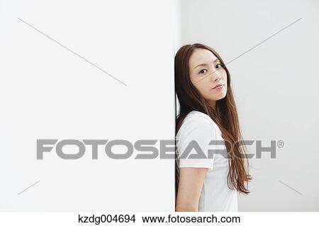 Picture - Young attractive Japanese woman portrait. Fotosearch
