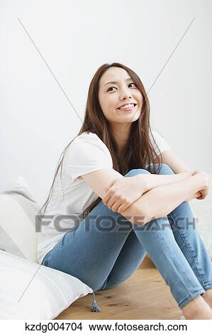 Picture - Young attractive Japanese woman portrait. Fotosearch