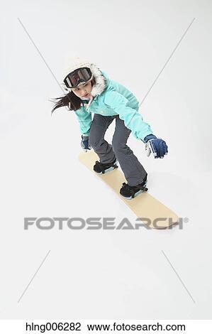 Young Japanese woman wearing snowboard wear on white background View Large Photo Image Stock Image - Young Japanese woman wearing snowboard wear on white background. Fotosearch