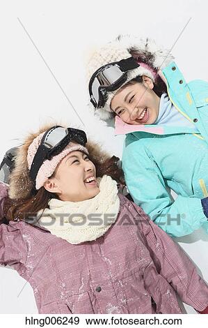 Young Japanese women wearing snowboard wear on white background View Large Photo Image Stock Photo - Young Japanese women wearing snowboard wear on white background. Fotosearch