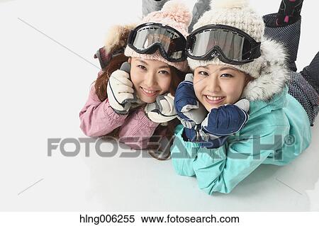Young Japanese women wearing snowboard wear on white background View Large Photo Image Stock Photography - Young Japanese women wearing snowboard wear on white background. Fotosearch