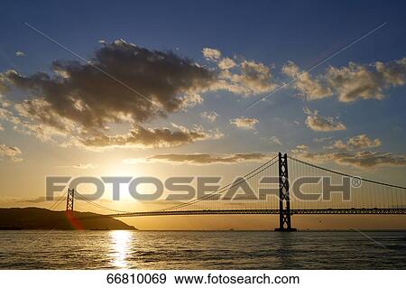 Akashi Kaikyo Bridge, Kobe, Japan View Large Photo Image Stock Photo - Akashi Kaikyo Bridge, Kobe, Japan. Fotosearch