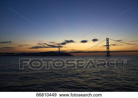 Akashi Kaikyo Bridge, Kobe, Japan View Large Photo Image Stock Photo - Akashi Kaikyo Bridge, Kobe, Japan. Fotosearch
