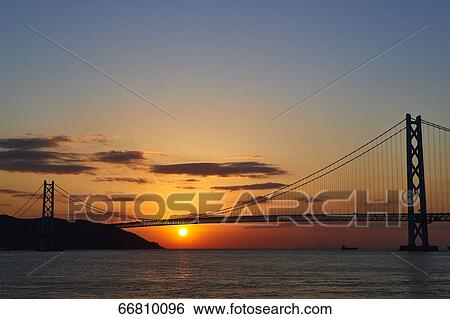 Akashi Kaikyo Bridge, Kobe, Japan View Large Photo Image Stock Photograph - Akashi Kaikyo Bridge, Kobe, Japan. Fotosearch