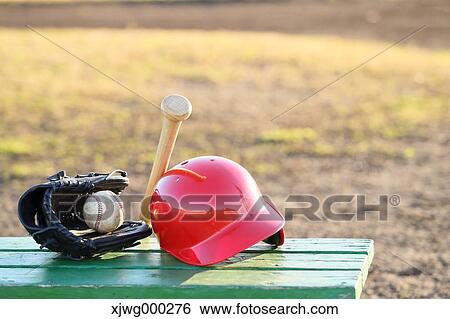 Baseball equipment View Large Photo Image Stock Photograph - Baseball equipment. Fotosearch