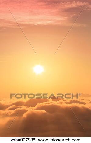 Stock Photography - Beautiful colorful sky and clouds, Japan. Fotosearch