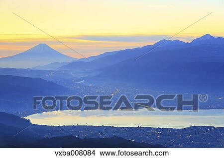 Beautiful view of Mount Fuji, Nagano Prefecture, Japan View Large Photo Image Picture - Beautiful view of Mount Fuji, Nagano Prefecture, Japan. Fotosearch