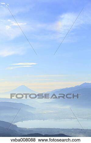 Stock Photo - Beautiful view of Mount Fuji, Nagano Prefecture, Japan. Fotosearch