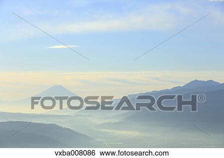 Stock Photograph - Beautiful view of Mount Fuji, Nagano Prefecture, Japan. Fotosearch