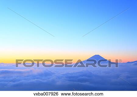 Stock Photograph - Beautiful view of Mount Fuji, Yamanashi Prefecture, Japan. Fotosearch