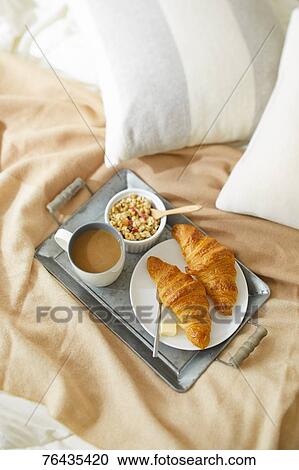 Breakfast in bed View Large Photo Image Stock Image - Breakfast in bed. Fotosearch