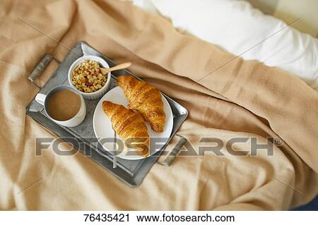 Breakfast in bed View Large Photo Image Stock Image - Breakfast in bed. Fotosearch