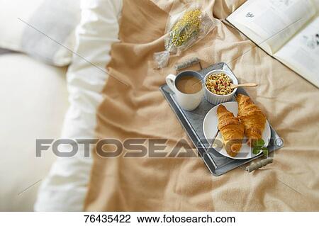Breakfast in bed View Large Photo Image Stock Image - Breakfast in bed. Fotosearch