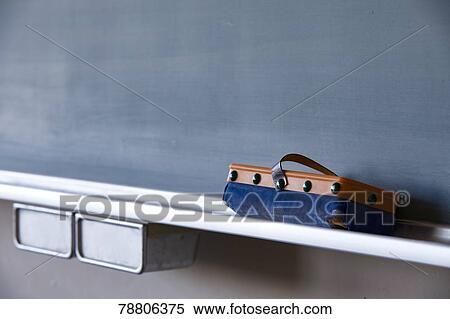 Stock Photography - Chalkboard and eraser. Fotosearch