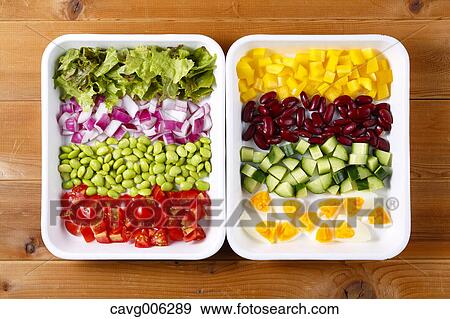 Stock Photo - Chopped vegetables. Fotosearch