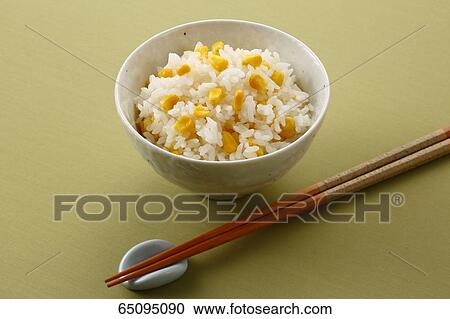 Corn on rice View Large Photo Image Stock Image - Corn on rice. Fotosearch