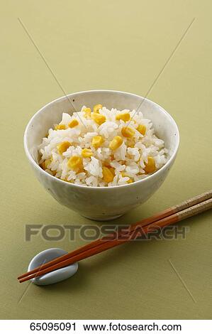 Corn on rice View Large Photo Image Stock Image - Corn on rice. Fotosearch