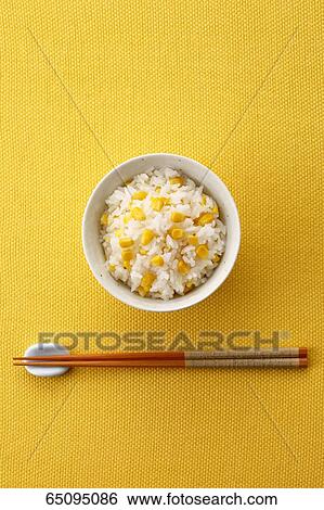 Corn on rice View Large Photo Image Stock Photograph - Corn on rice. Fotosearch