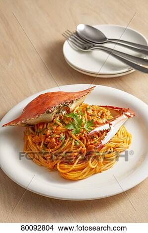 Crab Pasta View Large Photo Image Picture - Crab Pasta. Fotosearch