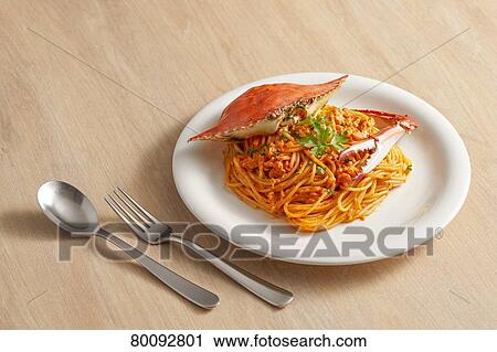 Crab Pasta View Large Photo Image Stock Image - Crab Pasta. Fotosearch