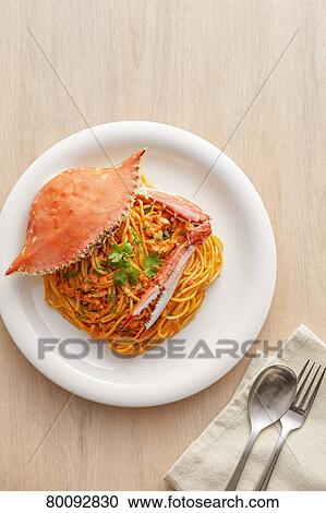 Crab Pasta View Large Photo Image Stock Image - Crab Pasta. Fotosearch