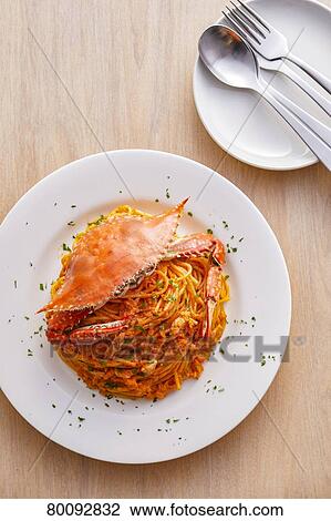 Crab Pasta View Large Photo Image Stock Image - Crab Pasta. Fotosearch