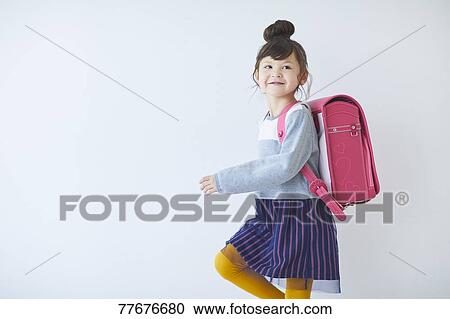 Stock Image - Cute Japanese school kid. Fotosearch