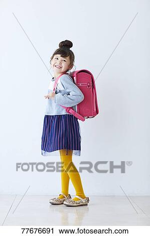 Stock Image - Cute Japanese school kid. Fotosearch