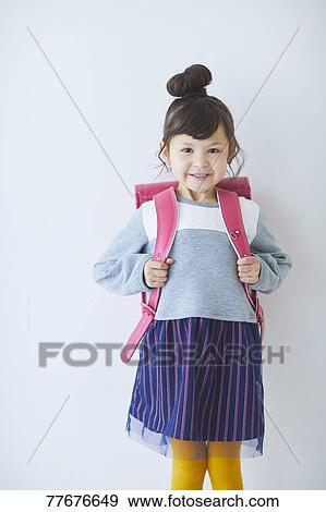 Stock Photo - Cute Japanese school kid. Fotosearch